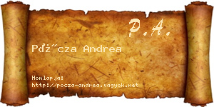 Pócza Andrea névjegykártya
